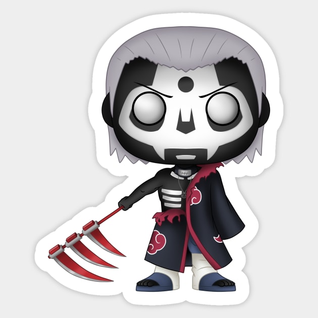 Hidan Pop! Vinyl (curse form) Sticker by tesseractdigital